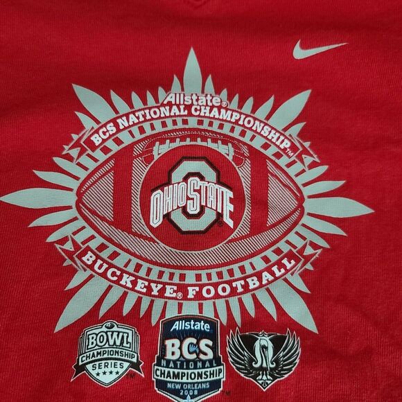 Team Nike Ohio State Buckeyes 2008 National Championship T-Shirt Size M Red - Picture 5 of 11